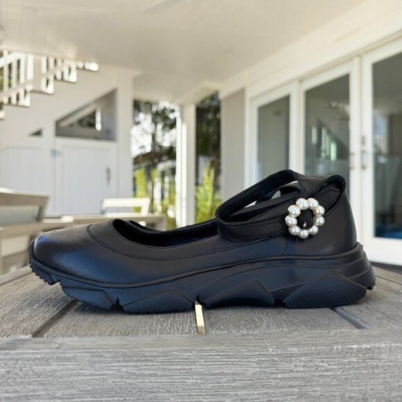 Free People Adventure Ballet Sneaker Black 8 - Picture 5 of 13